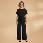 Women’s Jumpsuit with V‑Neck and Zip Closure