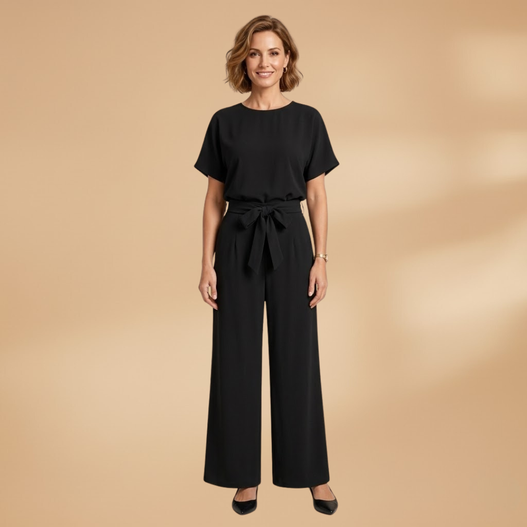 Women’s Jumpsuit with V‑Neck and Zip Closure