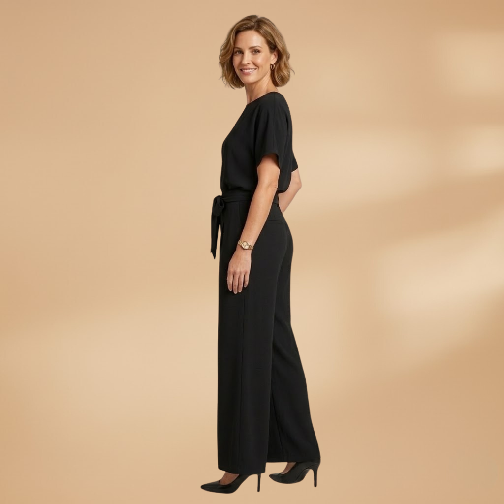 Women’s Jumpsuit with V‑Neck and Zip Closure