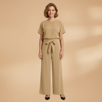 Women’s Jumpsuit with V‑Neck and Zip Closure