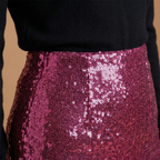 Women’s Long High Waist Skirt with Glitter and Sequins