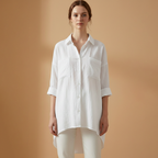 Women’s Loose-Fitting Blouse with Long Sleeves for Casual or Formal Wear