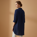 Women’s Loose-Fitting Blouse with Long Sleeves for Casual or Formal Wear