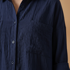 Women’s Loose-Fitting Blouse with Long Sleeves for Casual or Formal Wear