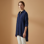 Women’s Loose-Fitting Blouse with Long Sleeves for Casual or Formal Wear