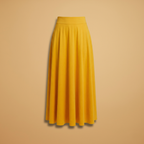 Women’s Maxi Skirt with High Waistband and A-line Design