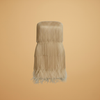 Women's Midi Dress with Sequins and Fringes for Evening Wear