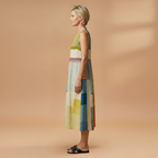 Women's Midi Dress with Sleeveless and Loose Fit