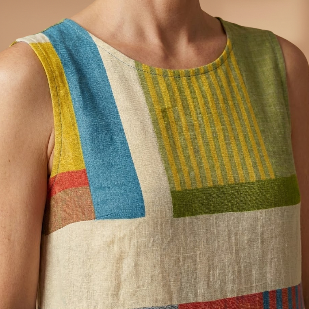 Women's Midi Dress with Sleeveless and Loose Fit