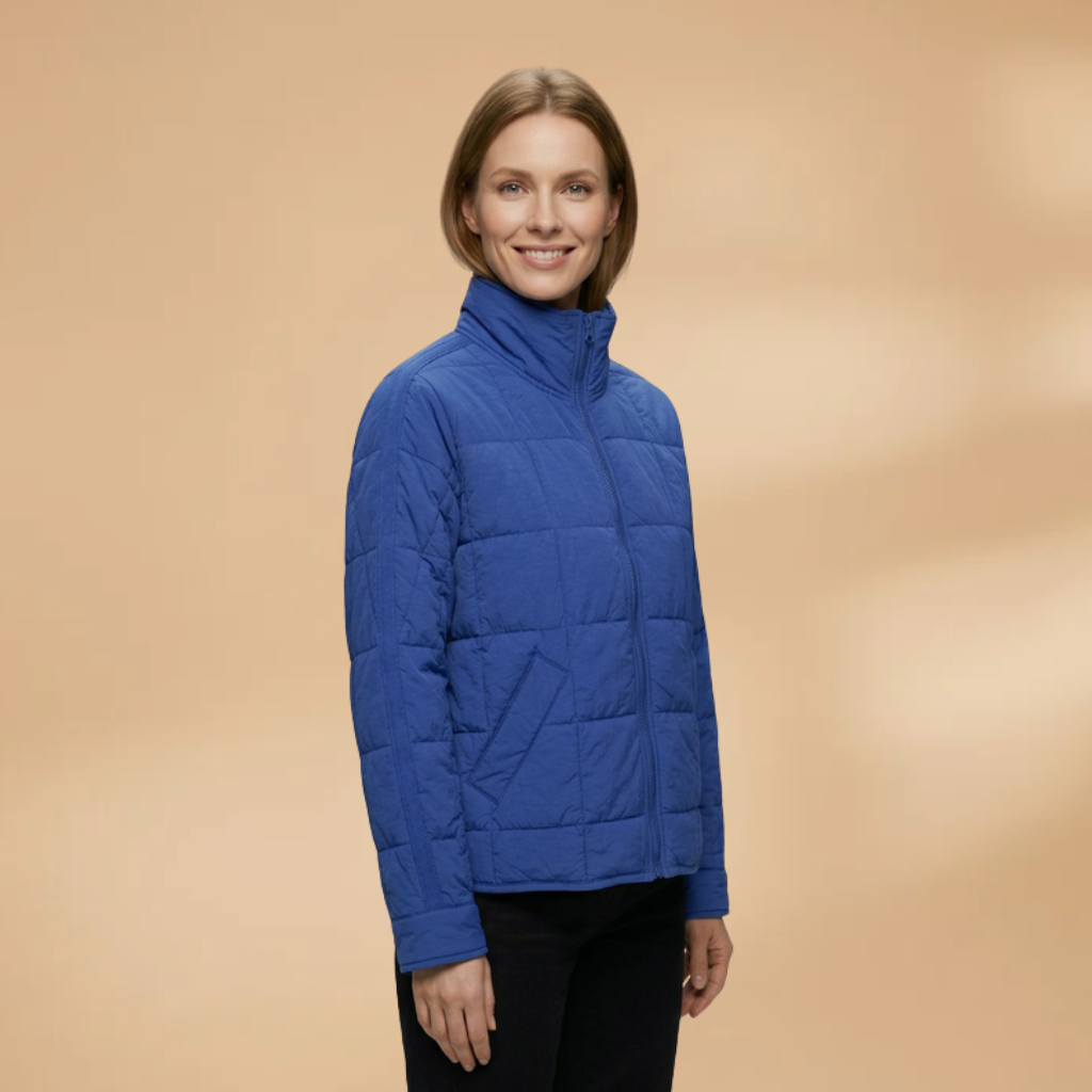 Women's Puffer Jacket with zip closure and padded surface