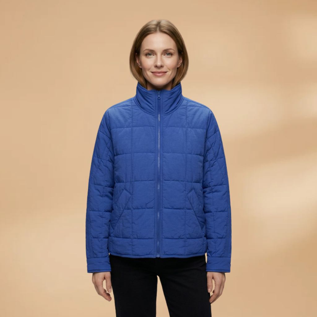 Women's Puffer Jacket with zip closure and padded surface
