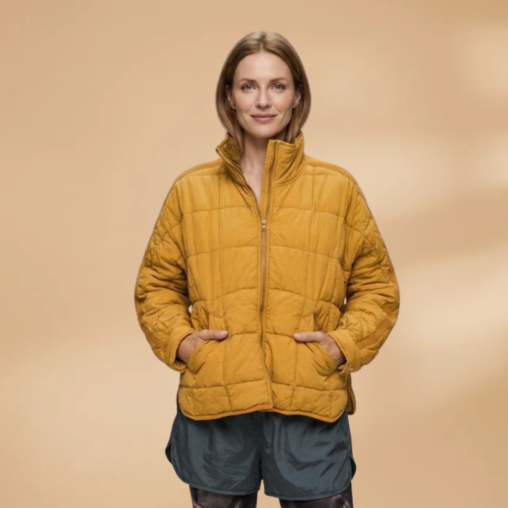 Women's Puffer Jacket with zip closure and padded surface