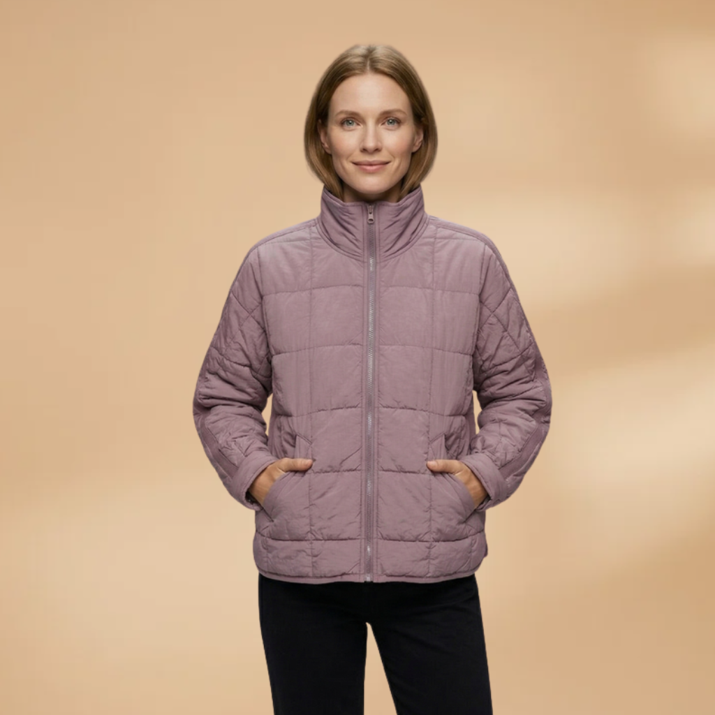Women's Puffer Jacket with zip closure and padded surface
