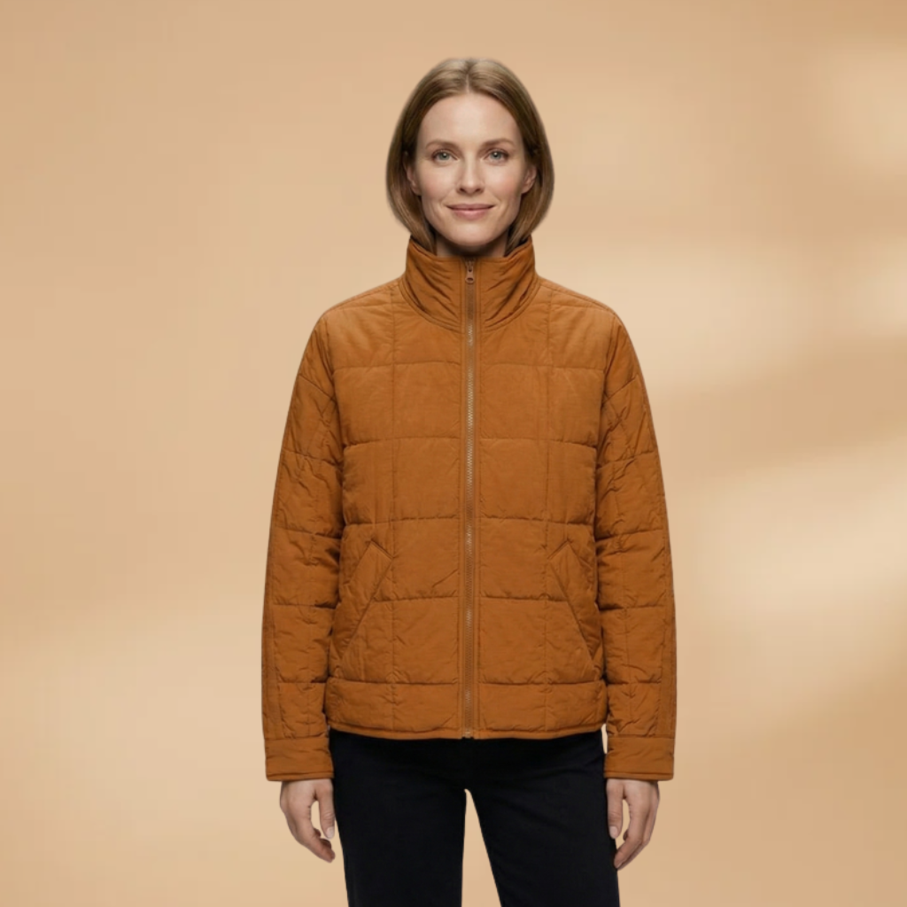 Women's Puffer Jacket with zip closure and padded surface