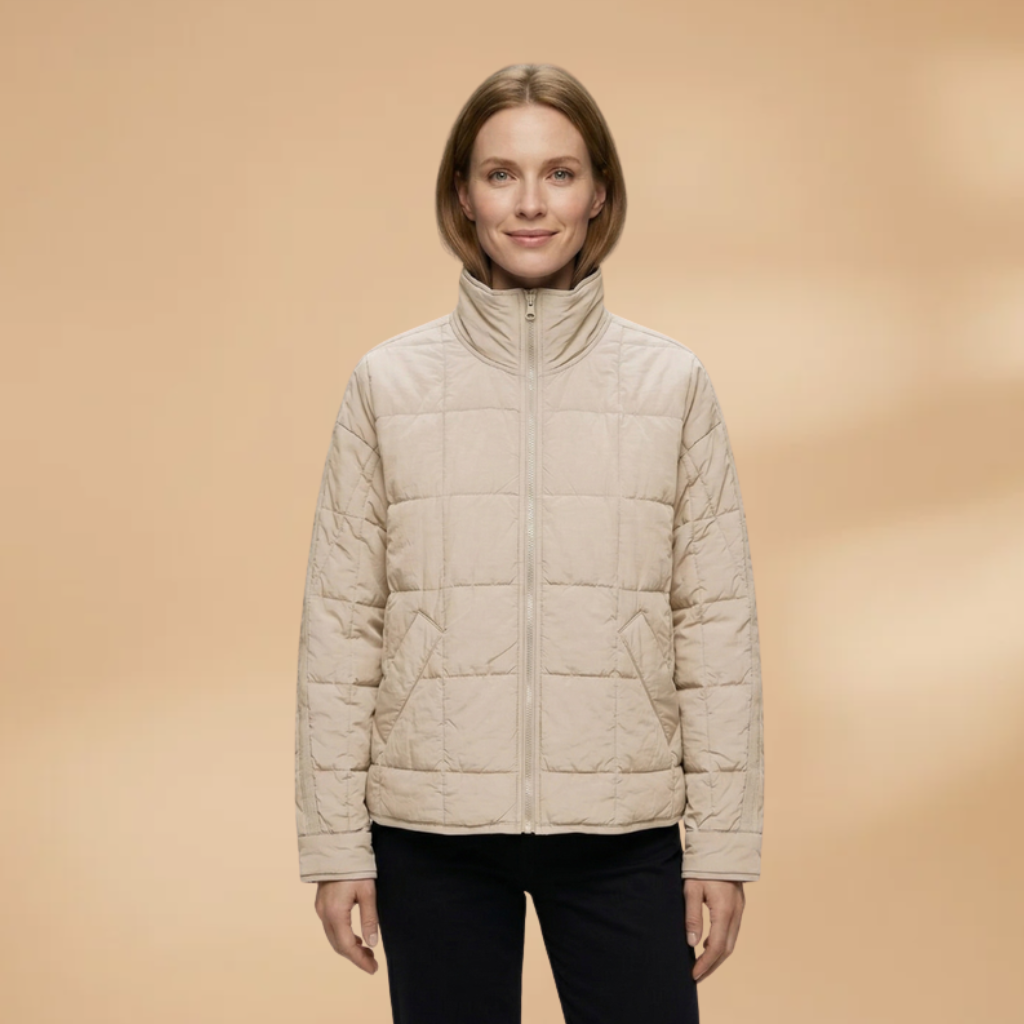 Women's Puffer Jacket with zip closure and padded surface