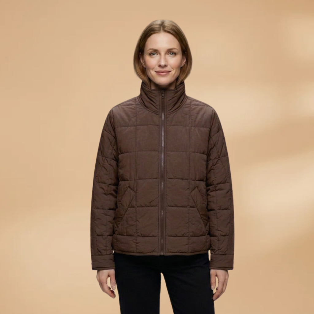 Women's Puffer Jacket with zip closure and padded surface