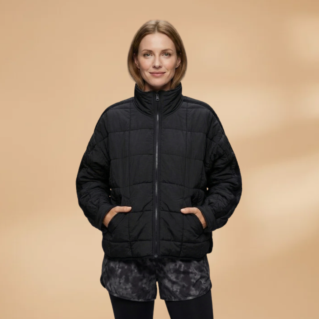 Women's Puffer Jacket with zip closure and padded surface