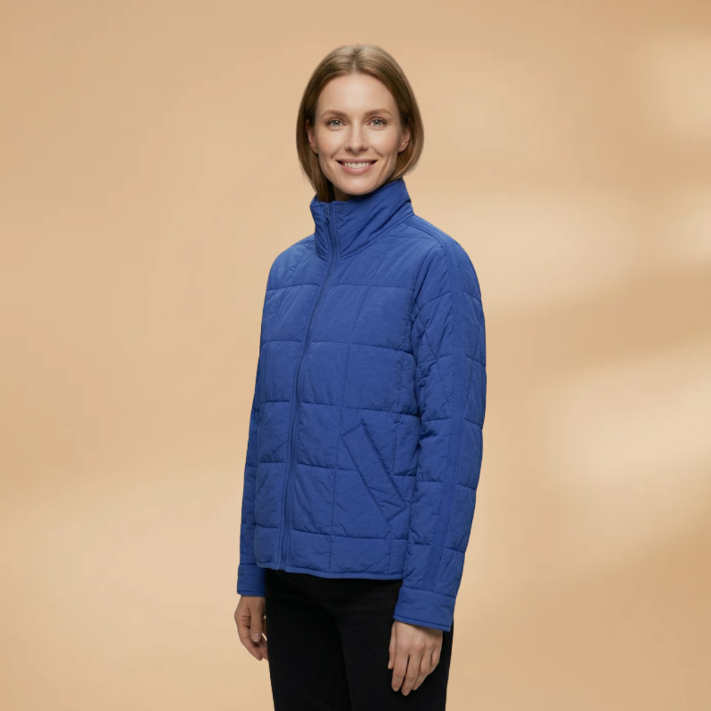 Women's Puffer Jacket with zip closure and padded surface