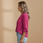 Women's Blouse with Pleats for Business and Formal Wear