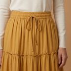Women’s Skirt with Elastic Waist and Bohemian Print