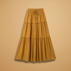 Women’s Skirt with Elastic Waist and Bohemian Print