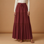 Women’s Skirt with Elastic Waist and Bohemian Print