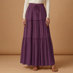 Women’s Skirt with Elastic Waist and Bohemian Print