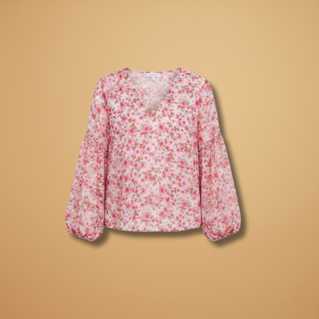 Women's Summer Blouse with Floral Print