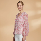 Women's Summer Blouse with Floral Print