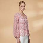 Women's Summer Blouse with Floral Print