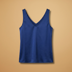 Women's Tank Top with Sleeveless Cut and Round Neckline