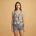 Women’s Tankini with Sleeveless Top and Bikini Bottom