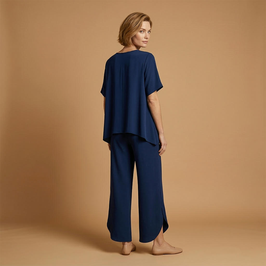 Women's Two-Piece Set with Short Sleeves
