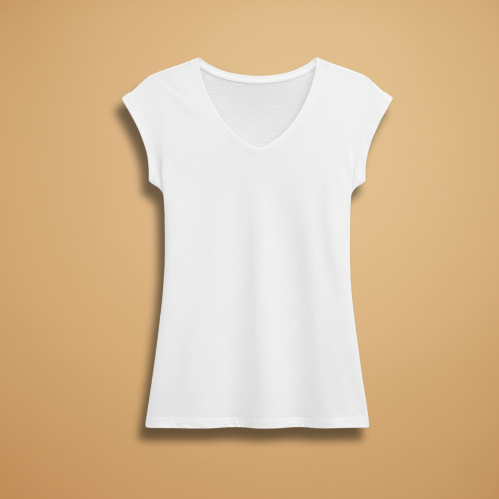 Women’s V-Neck T-Shirt with Relaxed Fit for Everyday Wear
