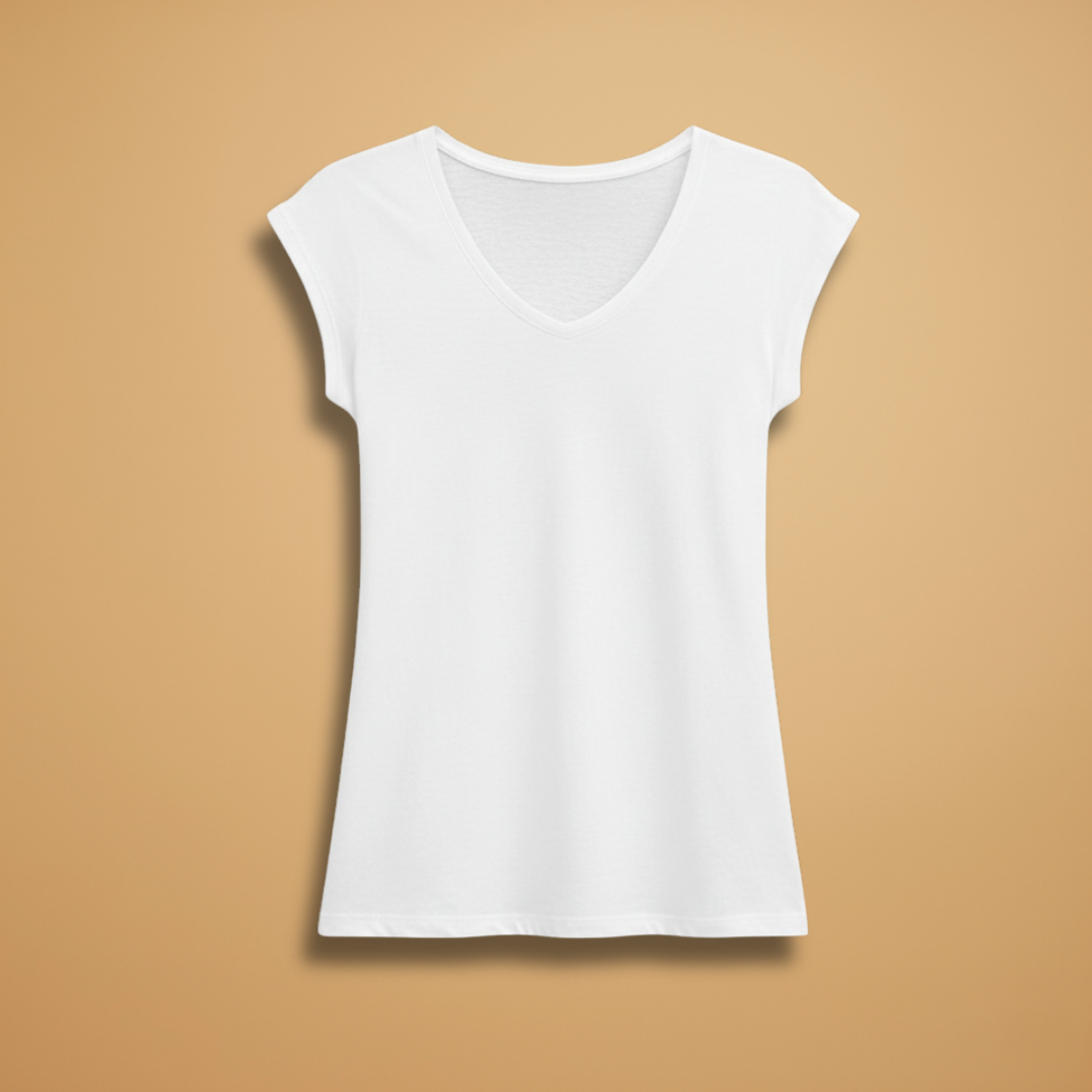 Women’s V-Neck T-Shirt with Relaxed Fit for Everyday Wear
