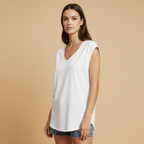 Women’s V-Neck T-Shirt with Relaxed Fit for Everyday Wear