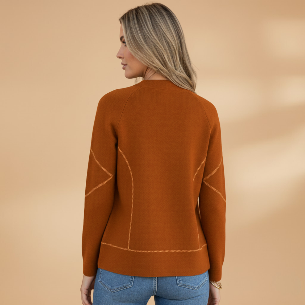 Women’s Zip Front Jacket with Collarless Bomber Shape