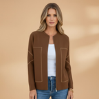 Women’s Zip Front Jacket with Collarless Bomber Shape