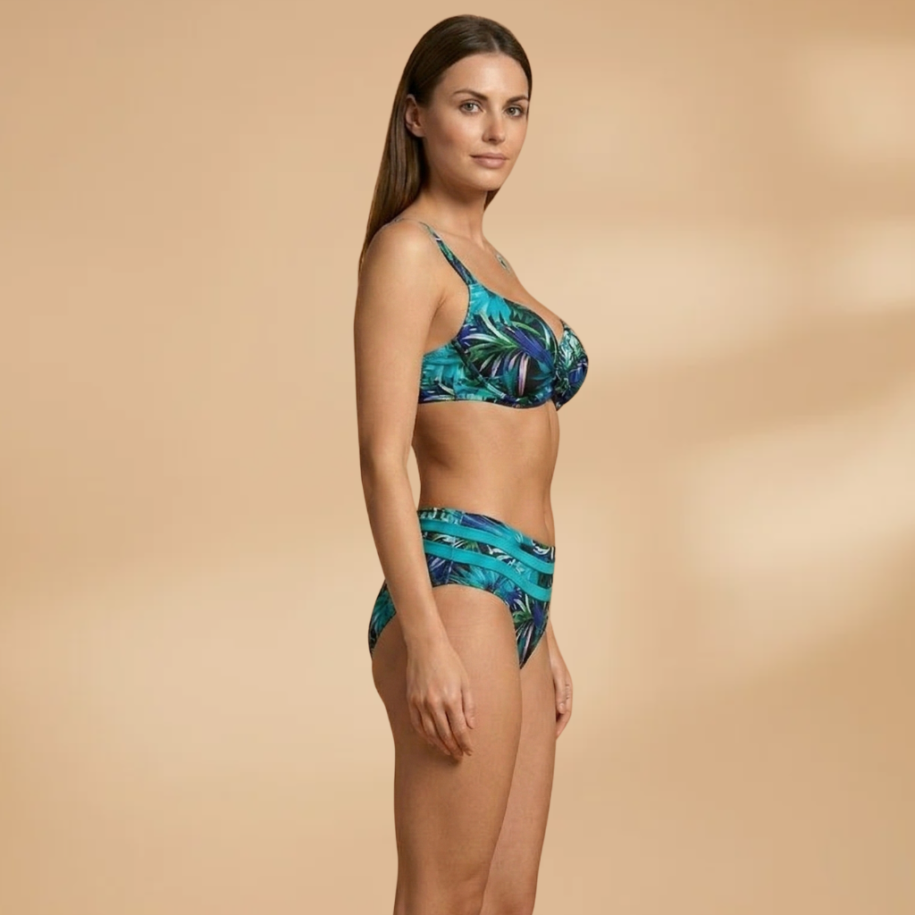 Women’s Bikini Set with High Waist and Underwire