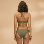 Women’s Bikini Set with Metallic Accents and Secure Fit