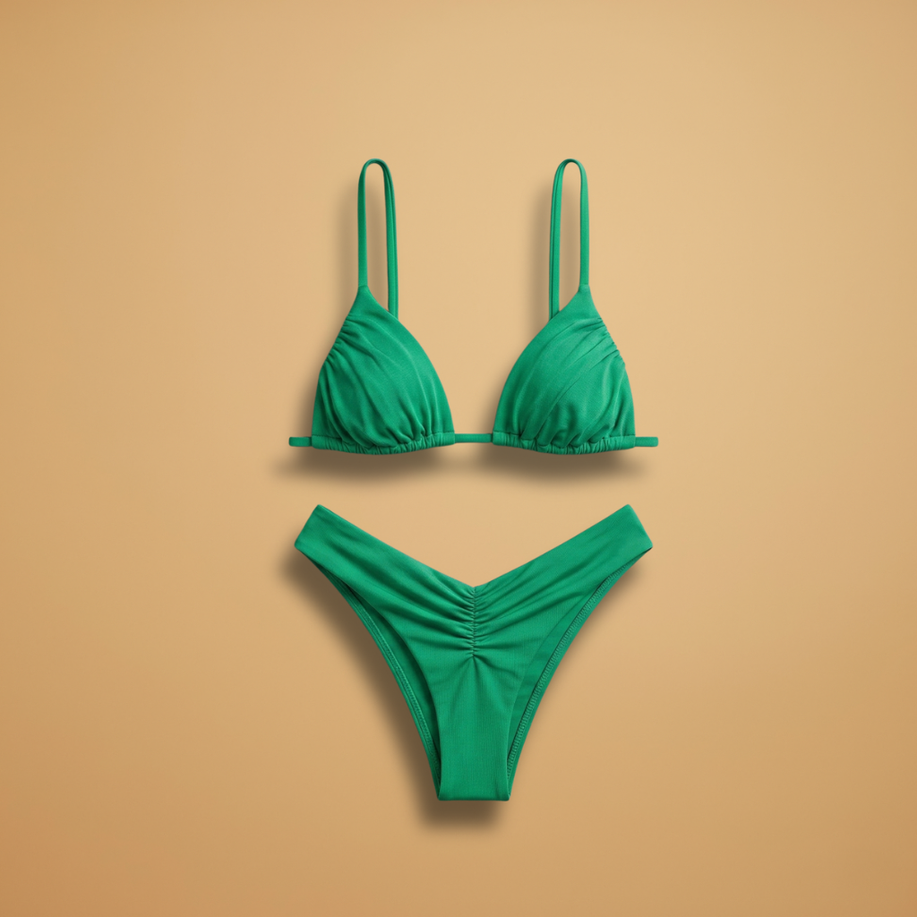 Women’s Bikini Set with Triangle Top and High-Cut Bottoms