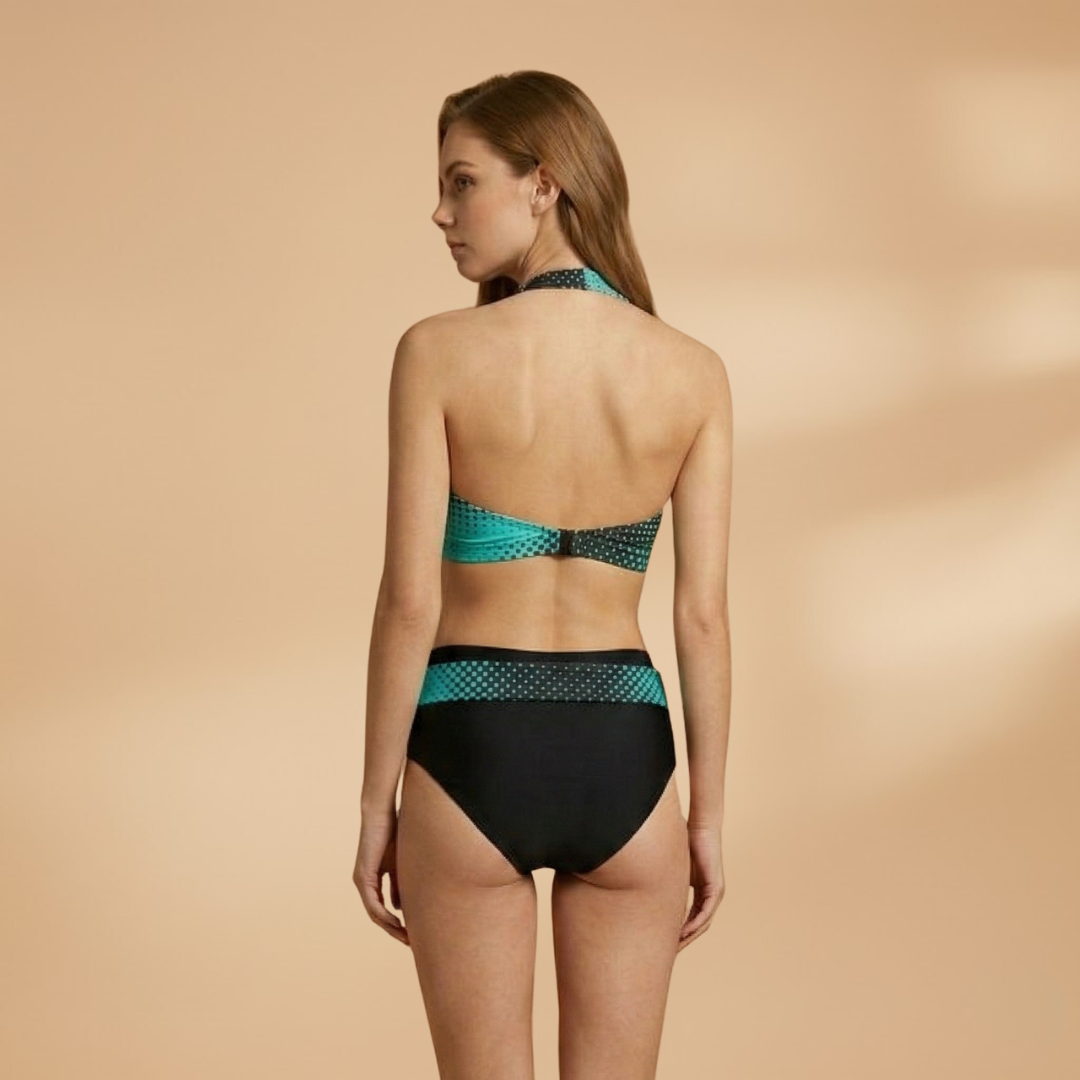 Women’s Bikini with High Waist and Crossed Top