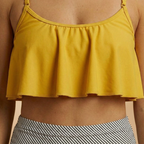 Women’s Bikinis High-Waisted Bikini with Ruffles and Adjustable Straps