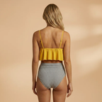 Women’s Bikinis High-Waisted Bikini with Ruffles and Adjustable Straps