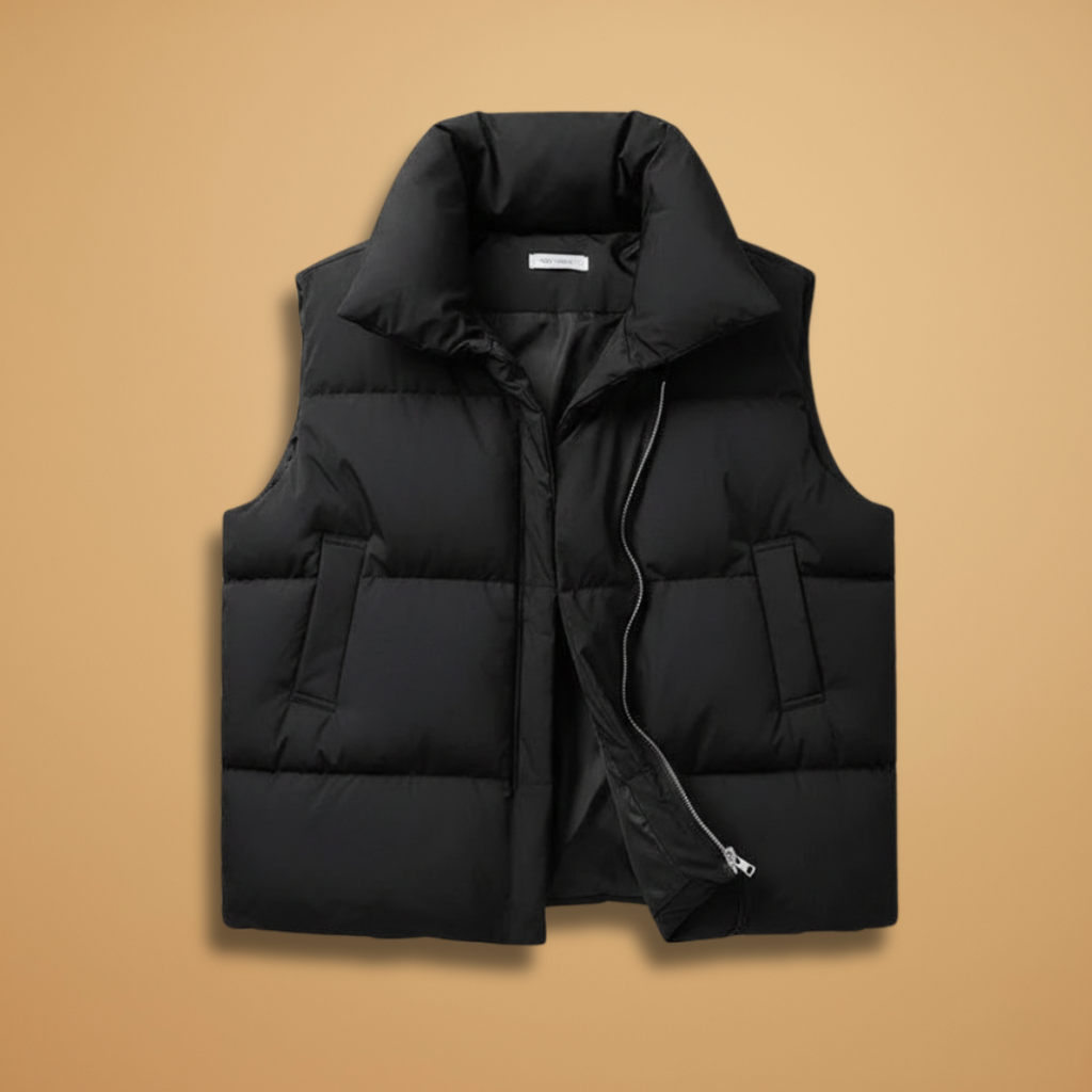 Women’s Bodywarmer Jacket with Large Pockets and Zip Closure