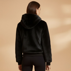 Women’s Bomber Jacket with Zip Front Closure and Plain Outer Surface