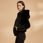 Women’s Bomber Jacket with Zip Front Closure and Plain Outer Surface