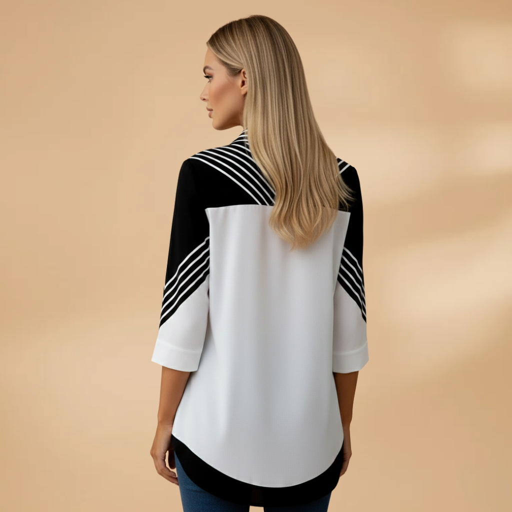 Women's Casual Blouse with Floral Pattern and Loose Fit