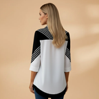 Women's Casual Blouse with Floral Pattern and Loose Fit