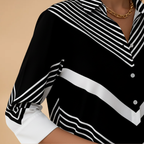 Women's Casual Blouse with Floral Pattern and Loose Fit